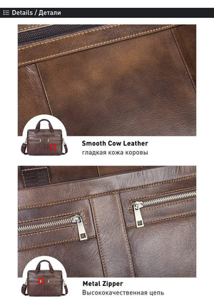 Planet Gates Men's Bags Genuine Leather Crossbody male messenger bag Men's Shoulder Bag Business Briefcase Computer men Bags Totes