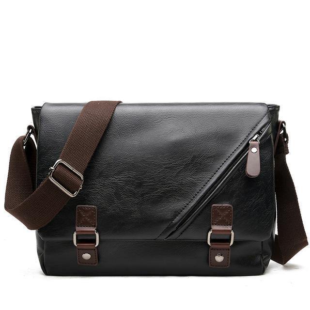 Planet Gates Men's Bags Vintage PU Leather Male Messenger Bag High Quality Leather Crossbody Flap Bag Versatile Shoulder Handbag for Men