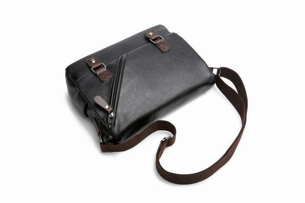Planet Gates Men's Bags Vintage PU Leather Male Messenger Bag High Quality Leather Crossbody Flap Bag Versatile Shoulder Handbag for Men