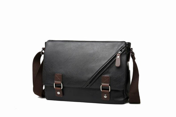 Planet Gates Men's Bags Vintage PU Leather Male Messenger Bag High Quality Leather Crossbody Flap Bag Versatile Shoulder Handbag for Men