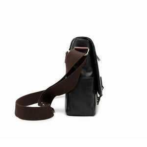 Planet Gates Men's Bags Vintage PU Leather Male Messenger Bag High Quality Leather Crossbody Flap Bag Versatile Shoulder Handbag for Men