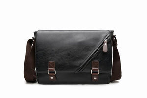 Planet Gates Men's Bags Vintage PU Leather Male Messenger Bag High Quality Leather Crossbody Flap Bag Versatile Shoulder Handbag for Men