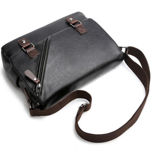 Planet Gates Men's Bags Vintage PU Leather Male Messenger Bag High Quality Leather Crossbody Flap Bag Versatile Shoulder Handbag for Men