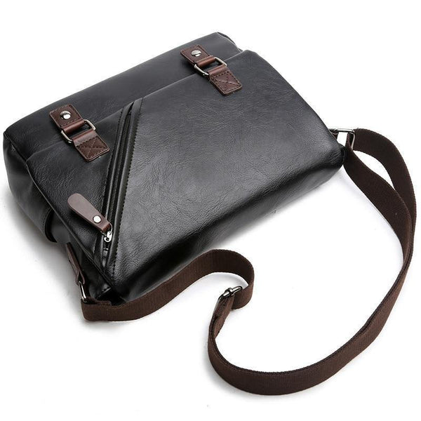 Planet Gates Men's Bags Vintage PU Leather Male Messenger Bag High Quality Leather Crossbody Flap Bag Versatile Shoulder Handbag for Men