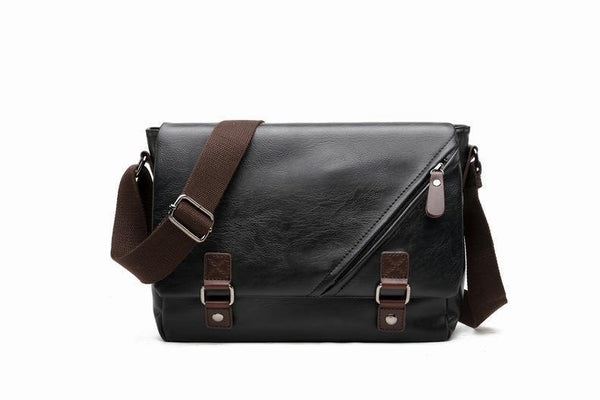 Planet Gates Men's Bags Vintage PU Leather Male Messenger Bag High Quality Leather Crossbody Flap Bag Versatile Shoulder Handbag for Men