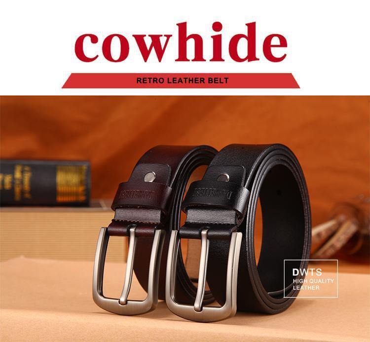 Planet Gates Men's belt leather belt men male genuine leather strap luxury pin buckle fancy vintage jeans