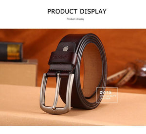 Planet Gates Men's belt leather belt men male genuine leather strap luxury pin buckle fancy vintage jeans