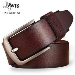 Men's Belt Leather Belt Men Male Genuine Leather Strap Luxury Pin Buckle Fancy Vintage Jeans Cintos Masculinos