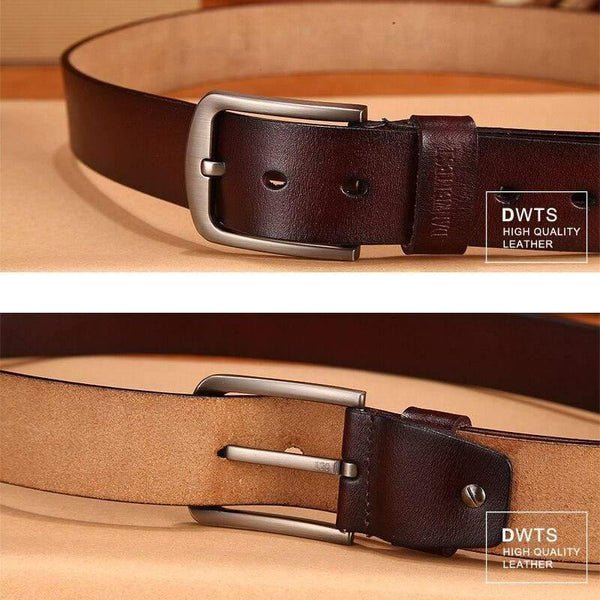 Men's Belt Leather Belt Men Male Genuine Leather Strap Luxury Pin Buckle Fancy Vintage Jeans Cintos Masculinos