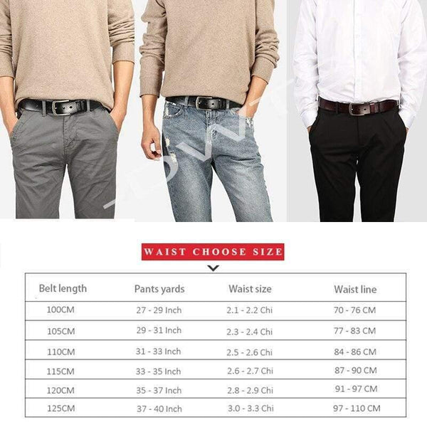 Men's Belt Leather Belt Men Male Genuine Leather Strap Luxury Pin Buckle Fancy Vintage Jeans Cintos Masculinos