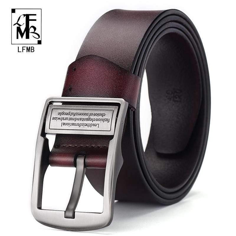Men's Belt Leather Belt Men  Pin Buckle Cow Genuine Leather Belts For Men 130cm High Quality Mens Belt Cinturones Hombre