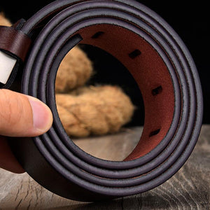 Men's Belt Leather Belt Men  Pin Buckle Cow Genuine Leather Belts For Men 130cm High Quality Mens Belt Cinturones Hombre