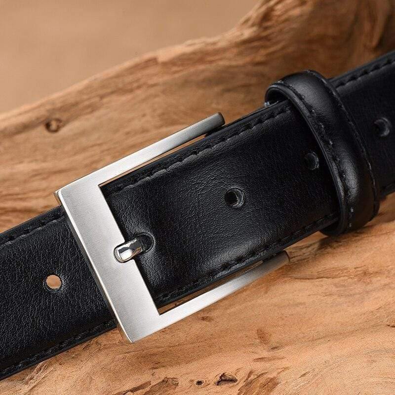Men's Belt Luxury Business Leather Male Waist Belt Cowhide Genuine Leather Classic Black Trouser Belt Cummerbunds Dropshipping