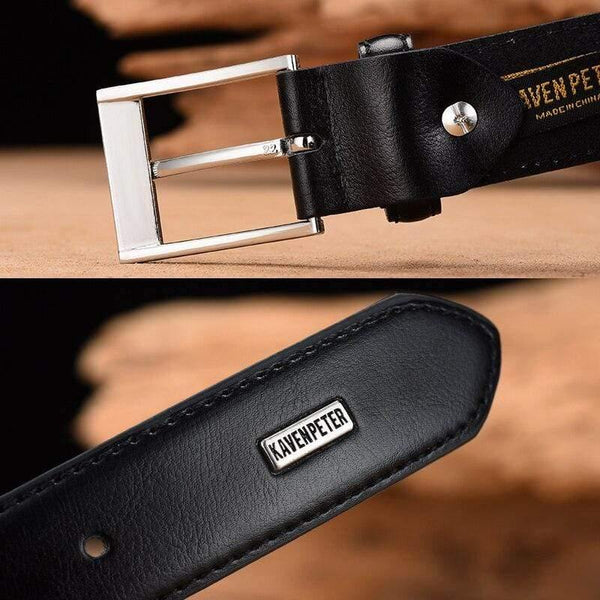 Men's Belt Luxury Business Leather Male Waist Belt Cowhide Genuine Leather Classic Black Trouser Belt Cummerbunds Dropshipping