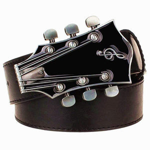 Planet Gates Men's belt metal buckle belts Retro guitar  Street Dance accessories Performance apparel hip hop  waistband novel belt