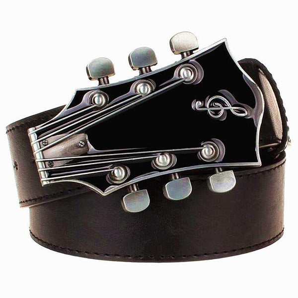 Planet Gates Men's belt metal buckle belts Retro guitar  Street Dance accessories Performance apparel hip hop  waistband novel belt