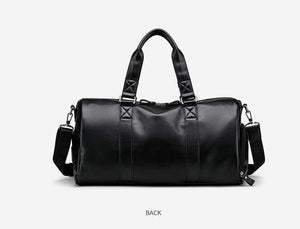 Planet Gates Men's Black handbag Travel Bag Waterproof Leather Large Capacity Travel Duffle Multifunction Tote Casual Crossbody Bags