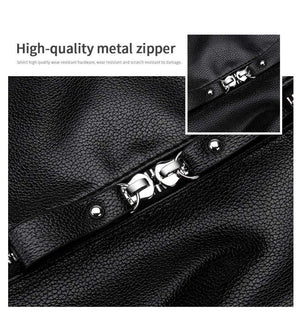 Planet Gates Men's Black handbag Travel Bag Waterproof Leather Large Capacity Travel Duffle Multifunction Tote Casual Crossbody Bags