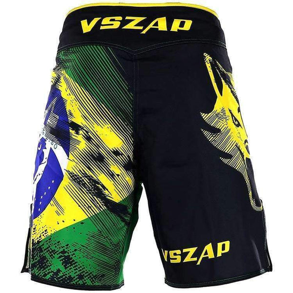 Planet Gates Men's Brazil Boxing Shorts Printing MMA Shorts Fight Grappling Short Polyester Kick Gel Thai Boxing Shorts MMA Boxe