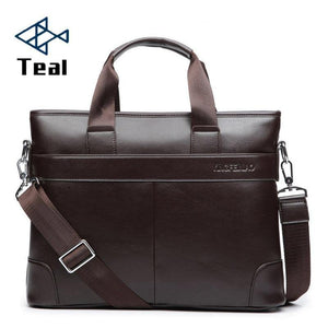 Planet Gates Men's Business Black Casual Bag pu leather Briefcase men's Tote bags Brown High quality male Business large capacity