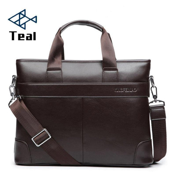 Planet Gates Men's Business Black Casual Bag pu leather Briefcase men's Tote bags Brown High quality male Business large capacity