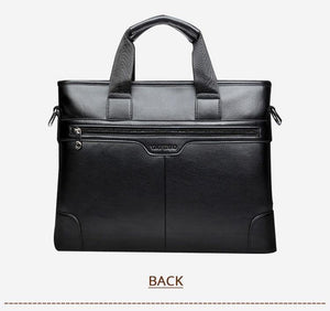 Planet Gates Men's Business Black Casual Bag pu leather Briefcase men's Tote bags Brown High quality male Business large capacity
