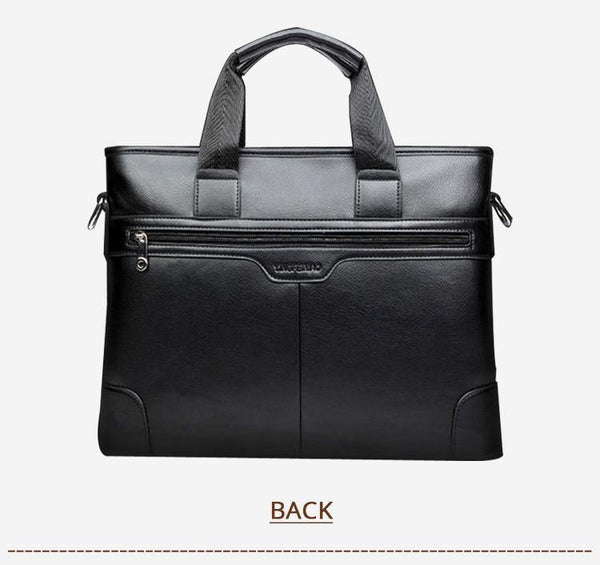 Planet Gates Men's Business Black Casual Bag pu leather Briefcase men's Tote bags Brown High quality male Business large capacity