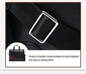 Planet Gates Men's Business Black Casual Bag pu leather Briefcase men's Tote bags Brown High quality male Business large capacity