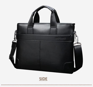 Planet Gates Men's Business Black Casual Bag pu leather Briefcase men's Tote bags Brown High quality male Business large capacity