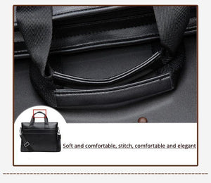 Planet Gates Men's Business Black Casual Bag pu leather Briefcase men's Tote bags Brown High quality male Business large capacity