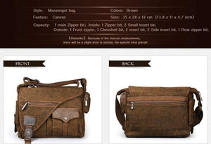 Planet Gates Men's Canvas bags New Multifunction Crossbody bag Retro handbags Travel Shoulder Messenger Bags Leisure Package