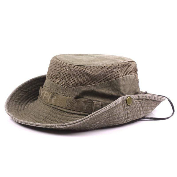 Planet Gates Men's Cap Summer Mesh Breathable Retro 100% Cotton Bucket Hat Panama Jungle Fishing Hats Novelty Dad's Beach Cap