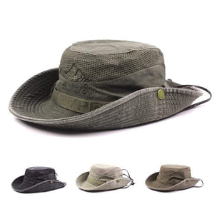 Planet Gates Men's Cap Summer Mesh Breathable Retro 100% Cotton Bucket Hat Panama Jungle Fishing Hats Novelty Dad's Beach Cap