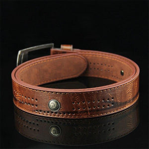 Men's Denim Casual Belt Hollow Rivet Punk Style Wide Belt For New Fashion Strap Male High Quality Jeans PU Leather Belt
