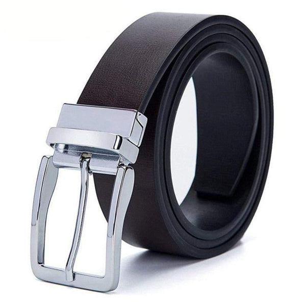 Men's Genuine Leather Belt Reversible Belt for Causal Classic High Quality Pin Buckle Male Belt