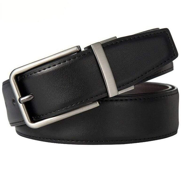 Men's Genuine Leather Belt Reversible Belt for Causal Classic High Quality Pin Buckle Male Belt