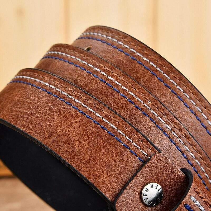 Men's Genuine Leather Belts Designer Leisure Belt for Man Pin Buckle Business Dress Male Dropshipping