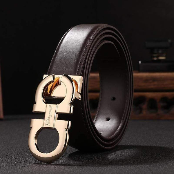 Men's Genuine Leather Dress Belt Alloy Pin Buckle Belt For Men  Business Men Belt Fancy Fashion Jeans Belt