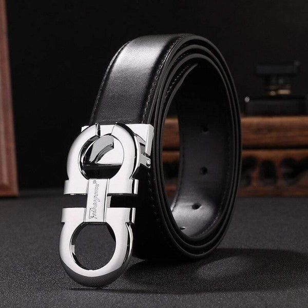 Men's Genuine Leather Dress Belt Alloy Pin Buckle Belt For Men  Business Men Belt Fancy Fashion Jeans Belt