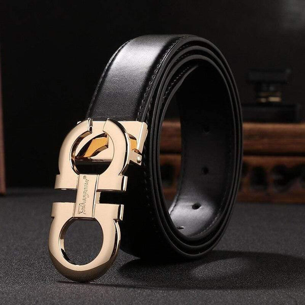 Men's Genuine Leather Dress Belt Alloy Pin Buckle Belt For Men  Business Men Belt Fancy Fashion Jeans Belt