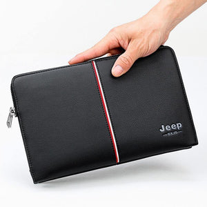 Planet Gates Men's Handbag Day Clutches Bags For Phone High Quality Spilt Leather Wallet Hand bag Large Capacity Male