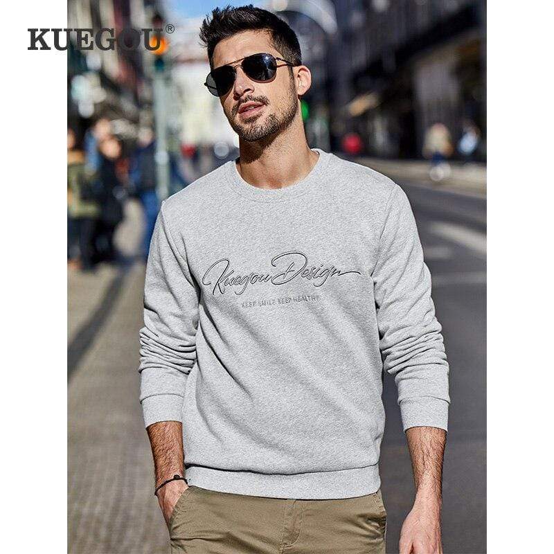 Planet Gates Men's hoodies  spring autumn sweatshirt Men's pure color letters round collar cotton embroidery sweatshirts MW-2275