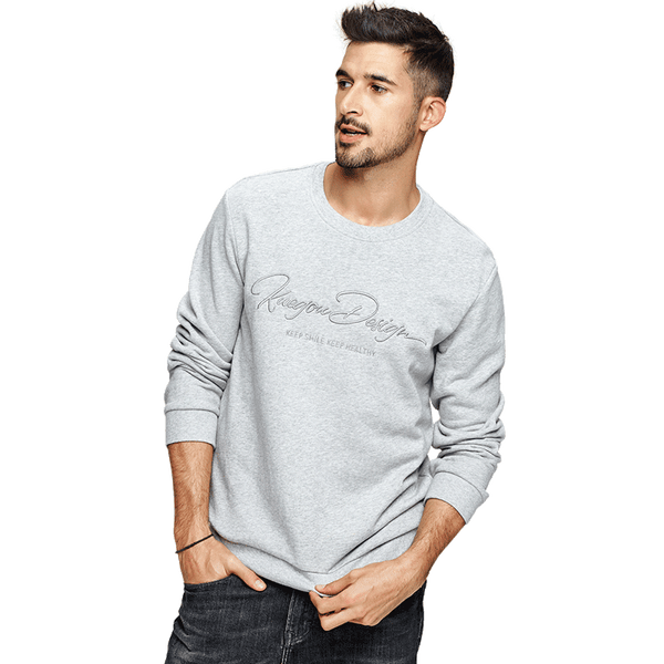 Planet Gates Men's hoodies  spring autumn sweatshirt Men's pure color letters round collar cotton embroidery sweatshirts MW-2275