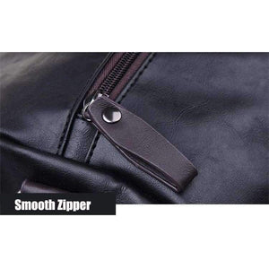 Planet Gates Men's Large Capacity PU Leather Sports Bag Gym Bag Fitness Sport Bags Travel Shoulder Handbag Male Bag Black Brown