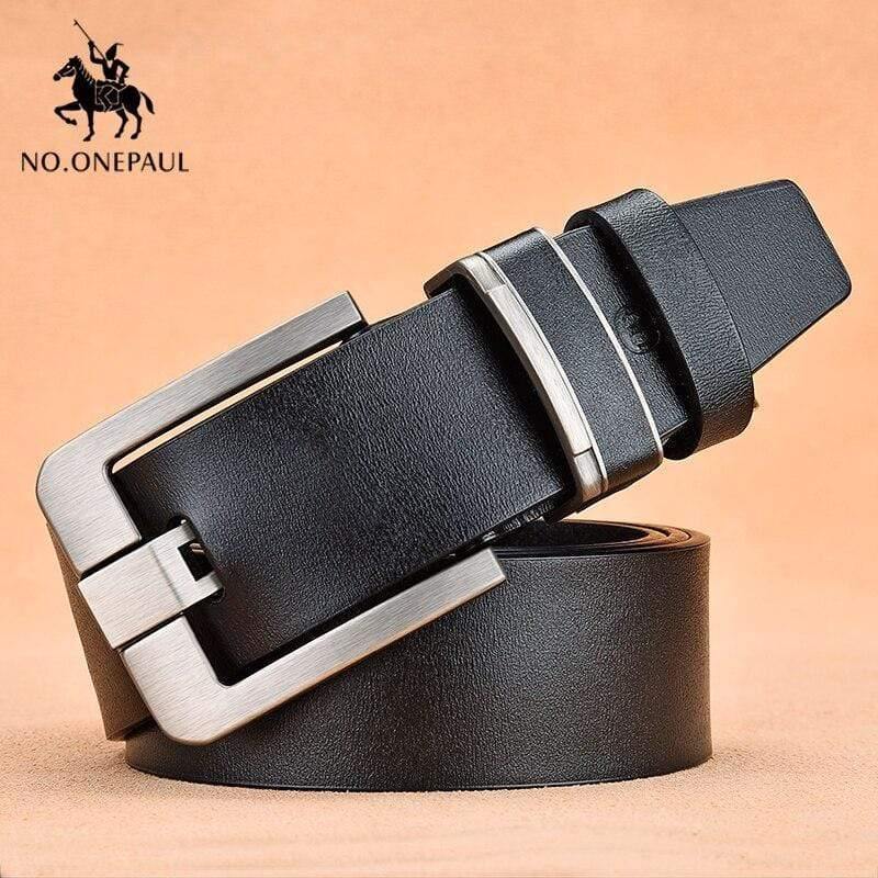 Men's Leather Alloy Pin Buckle Jeans Belt Fashion Business Cow Genuine Leather Men's Youth Luxury Retro Classic Belts
