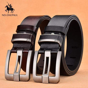 Men's Leather Alloy Pin Buckle Jeans Belt Fashion Business Cow Genuine Leather Men's Youth Luxury Retro Classic Belts