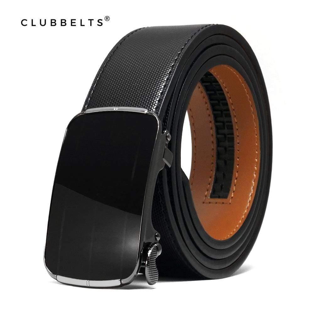 Men's Leather Ratchet Belt With Elegant Automatic Buckle Genuine Leather Belts For Men