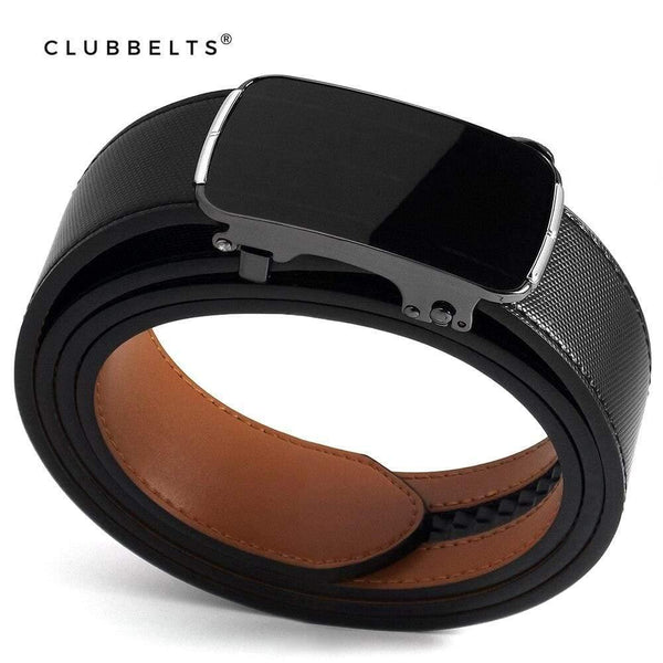 Men's Leather Ratchet Belt With Elegant Automatic Buckle Genuine Leather Belts For Men