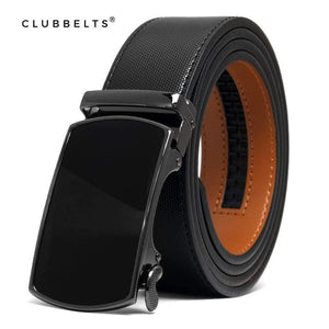 Men's Leather Ratchet Belt With Orthodox Automatic Buckle Genuine Leather Belts For Men