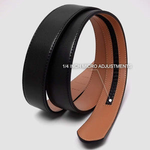 Men's Leather Ratchet Belt With Orthodox Automatic Buckle Genuine Leather Belts For Men